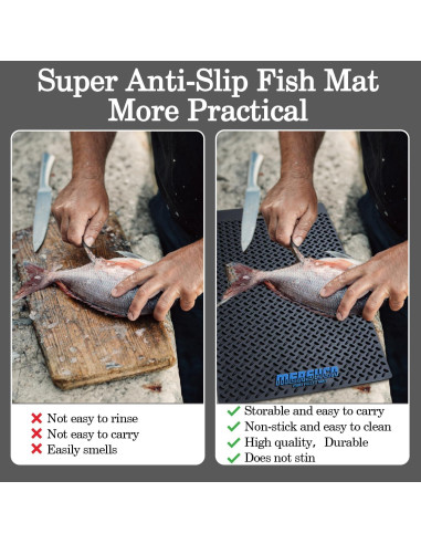 Alfombrilla Antideslizante para Filetear Pescado Mershca 36x61cm