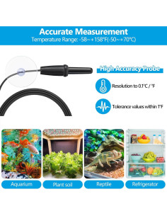 Termómetro Digital de Acuario DaToo con Pantalla LCD 0-70C 2