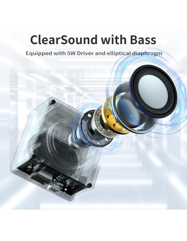 Altavoz Bluetooth LENRUE A01 Mini 5W Inalámbrico Negro