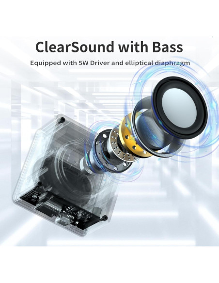 Altavoz Bluetooth LENRUE A01 Mini 5W Inalámbrico Negro