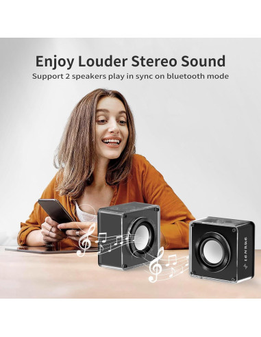 Altavoz Bluetooth LENRUE A01 Mini 5W Inalámbrico Negro