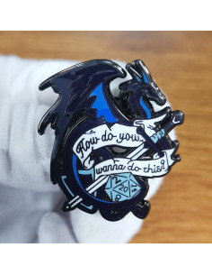 Pin de Esmalte Dragón Dado de Fantasía 3.81 cm Alta Calidad 2