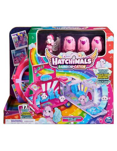 Hatchimals Autocaravana Familiar Transformable con 6 Figuras