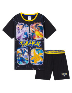 Pijamas Pokemon Niños 4-14 Años Camiseta y Pantalones Cortos