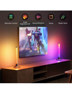 Barra de Luz LED Inteligente TJOY 360 RGB Bluetooth Negra 2