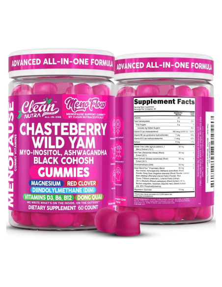 Gominolas de Menopausia Clean Nutra 60 Unidades Chasteberry