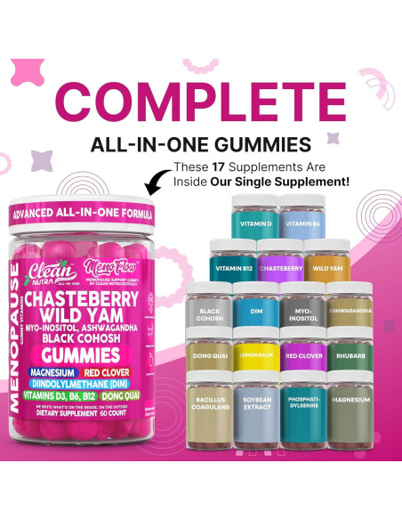 Gominolas de Menopausia Clean Nutra 60 Unidades Chasteberry