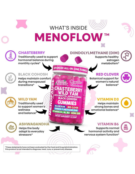 Gominolas de Menopausia Clean Nutra 60 Unidades Chasteberry