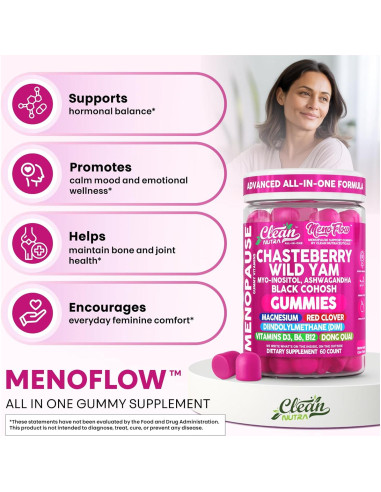 Gominolas de Menopausia Clean Nutra 60 Unidades Chasteberry