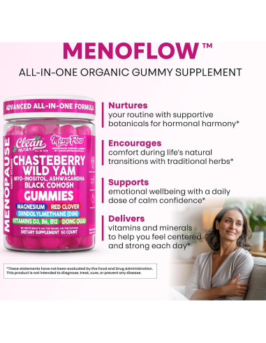 Gominolas de Menopausia Clean Nutra 60 Unidades Chasteberry