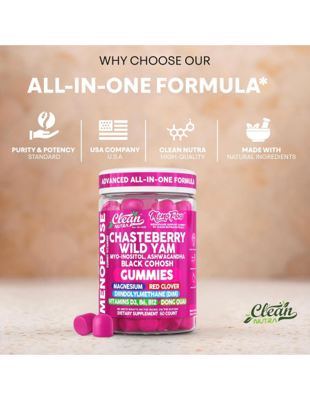 Gominolas de Menopausia Clean Nutra 60 Unidades Chasteberry