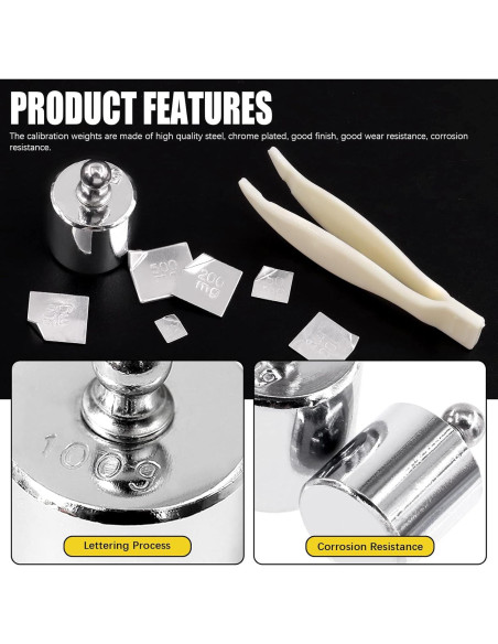 Juego de Pesas de Calibración Mardatt 7 Piezas 200g Acero