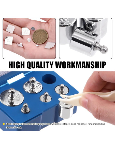 Juego de Pesas de Calibración Mardatt 7 Piezas 200g Acero