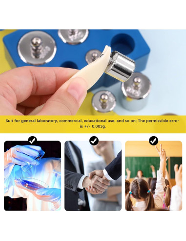 Juego de Pesas de Calibración Mardatt 7 Piezas 200g Acero