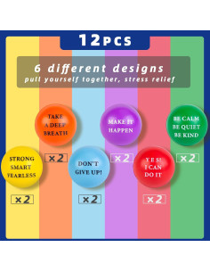 Pelotas Antiestrés Motivacionales MCPINKY 12PCS 5.08cm 2