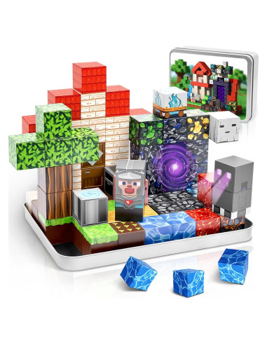 70 Piezas Bloques Magnéticos Portátiles Resflycheng STEM