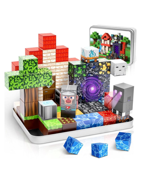 70 Piezas Bloques Magnéticos Portátiles Resflycheng STEM