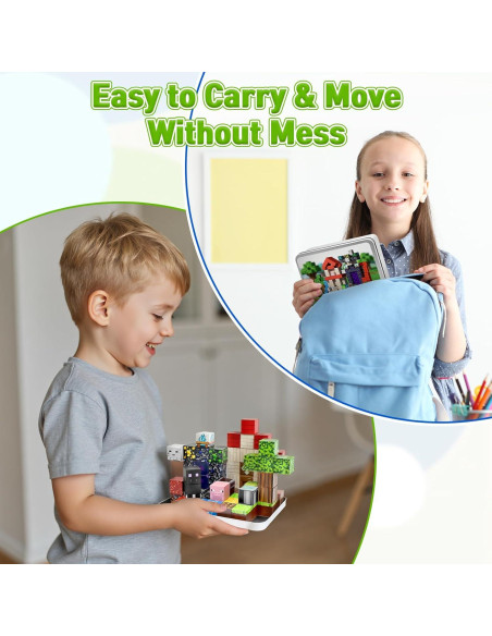 70 Piezas Bloques Magnéticos Portátiles Resflycheng STEM