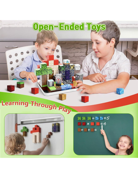 70 Piezas Bloques Magnéticos Portátiles Resflycheng STEM