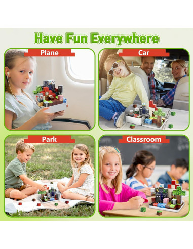70 Piezas Bloques Magnéticos Portátiles Resflycheng STEM