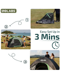 Carpa Golabs CT1 para 2 Personas, Impermeable y Ligera 2kg 2