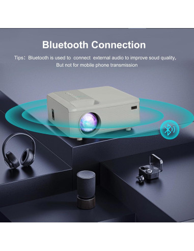 Mini Proyector KEJOG 1080P Full HD Bluetooth con Pantalla