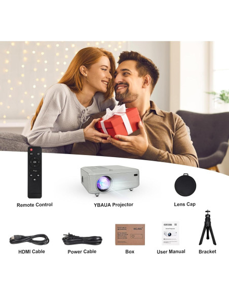 Mini Proyector KEJOG 1080P Full HD Bluetooth con Pantalla