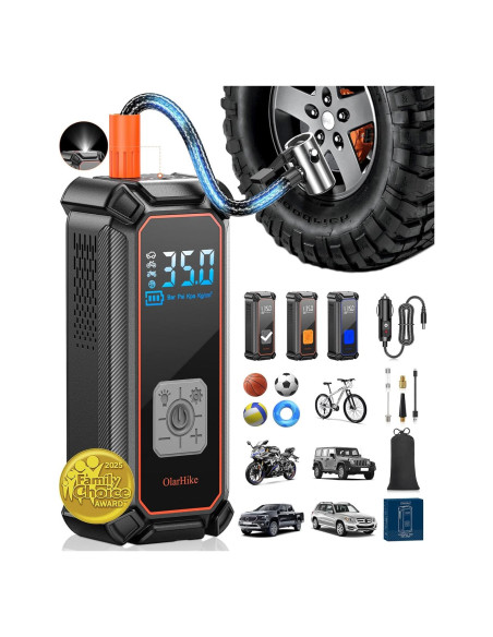 Compresor de Aire Portátil OlarHike 9000mAh 150PSI Automático