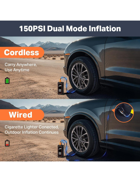 Compresor de Aire Portátil OlarHike 9000mAh 150PSI Automático
