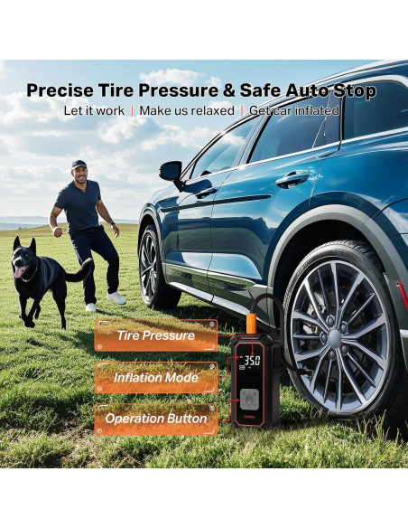 Compresor de Aire Portátil OlarHike 9000mAh 150PSI Automático