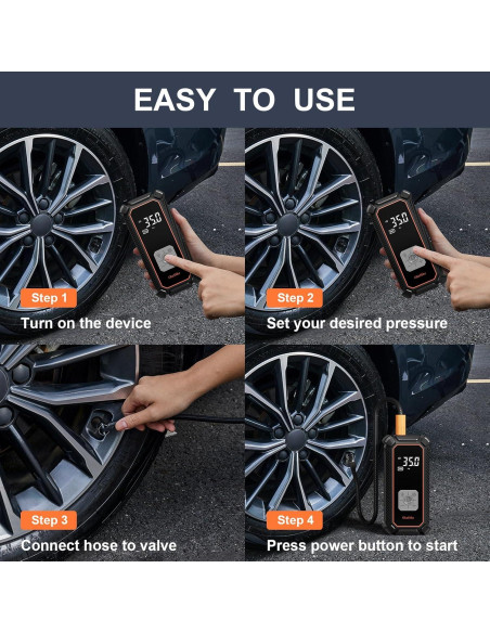 Compresor de Aire Portátil OlarHike 9000mAh 150PSI Automático