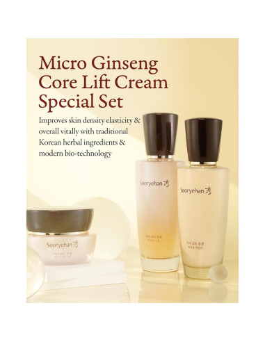 Crema Liftante Sooryehan Ginseng Micro Set 70.9 ml - Hidratación y Firmeza