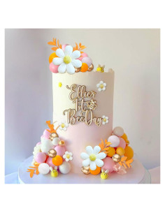 43 Piezas Decoraciones de Pastel Boho Margaritas y Abejas