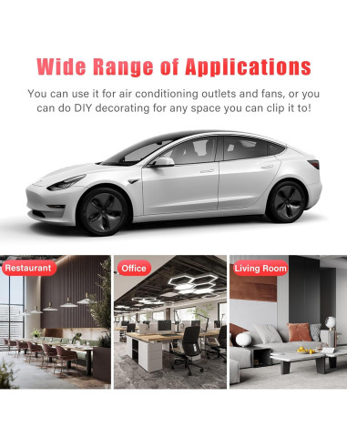 Clips de Ventilación de Aire Augeny 25 PCS Universal Negro