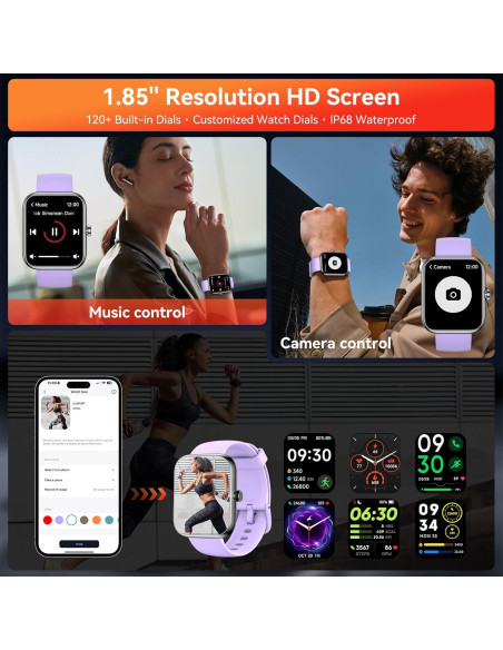Reloj Inteligente BOOOMIC IDW25 con Alexa, Pantalla 4.65 cm