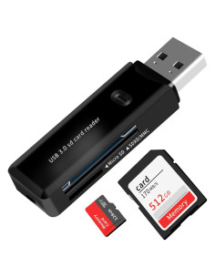 Lector de Tarjetas SD USB 3.0 Jahovans X - Negro
