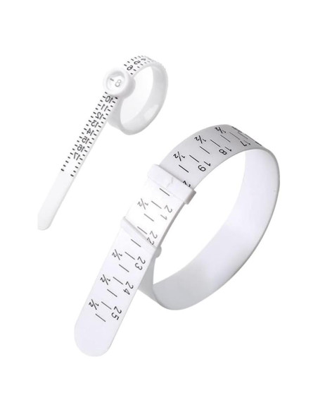 Herramienta de Medición de Anillos y Pulseras HayEastdor Blanca