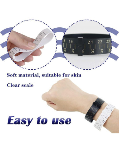 Herramienta de Medición de Anillos y Pulseras HayEastdor Blanca