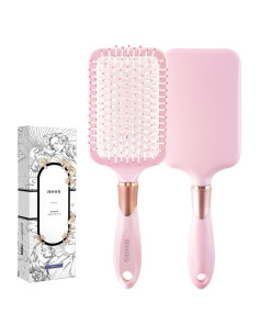 Cepillo Paddle RHOS para Cabello Grueso y Rizado - Rosa