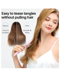 Cepillo Paddle RHOS para Cabello Grueso y Rizado - Rosa 2