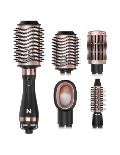 Cepillo Secador de Cabello 1000W Jufa CT-536 Negro y Oro Rosa