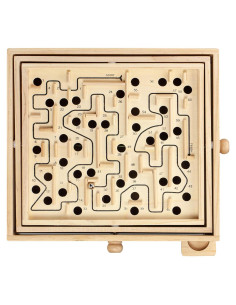 Juego de Laberinto de Madera Sterling con 60 Puntos de Paso