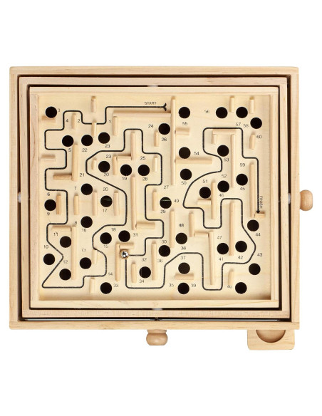 Juego de Laberinto de Madera Sterling con 60 Puntos de Paso