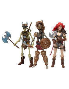 Figura de Acción Red Sonja Deluxe Boss Fight 1:12 con Esqueletos