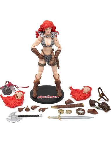 Figura de Acción Red Sonja Deluxe Boss Fight 1:12 con Esqueletos