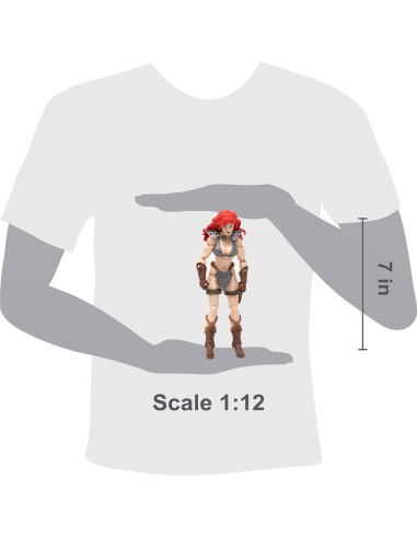 Figura de Acción Red Sonja Deluxe Boss Fight 1:12 con Esqueletos