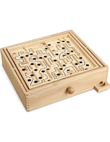 Juego de Laberinto de Madera Sterling con 60 Puntos de Paso