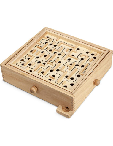 Juego de Laberinto de Madera Sterling con 60 Puntos de Paso