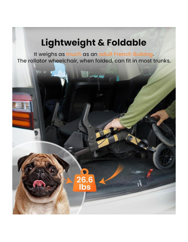 Andador Rollator VOCIC Z51 2 en 1 con Asiento y Frenos