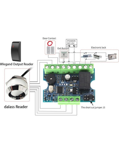 Controlador de Acceso Independiente BSTUOKEY SK13 12V RFID